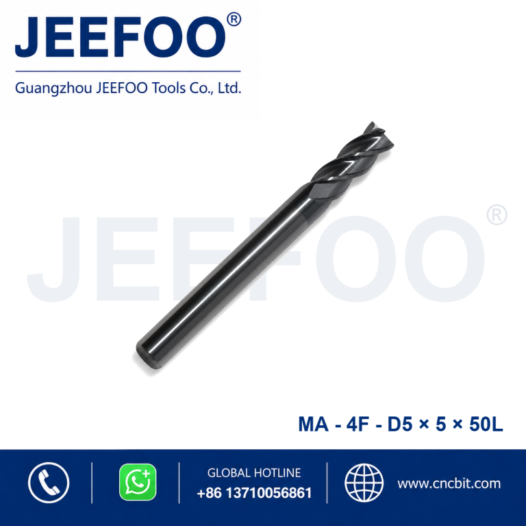 4Fx5x5x50L Solid Carbide Square End Mill for CNC Metal Machining