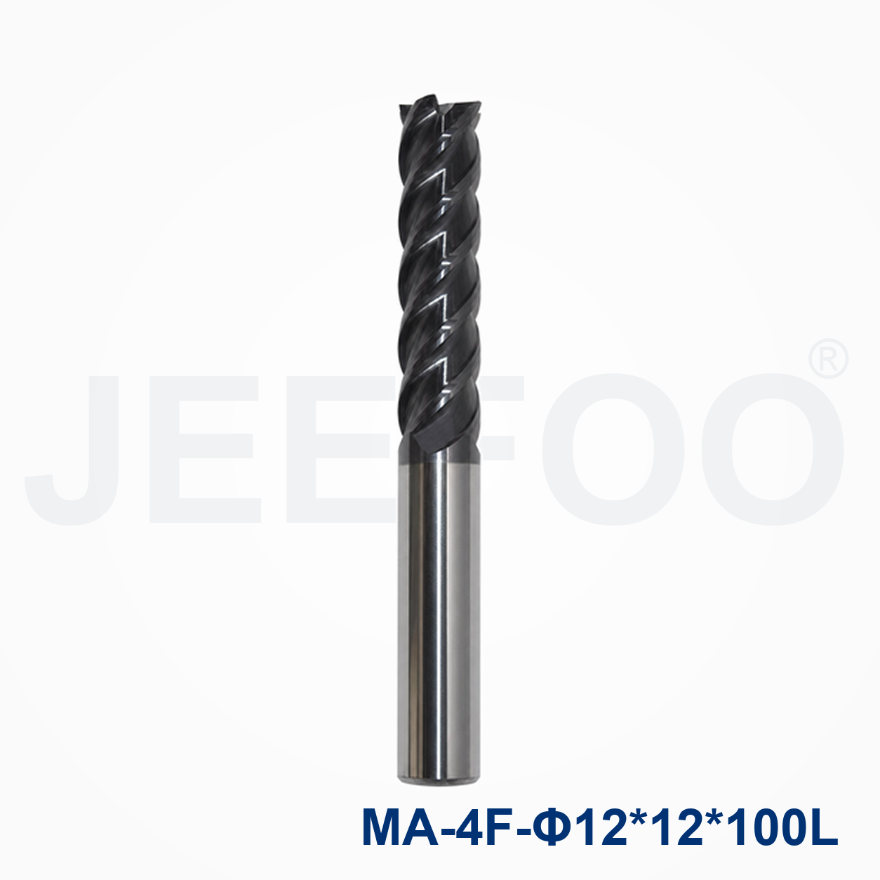 4Fx12x12x100L Solid Carbide Square End Mill cutting tool detail