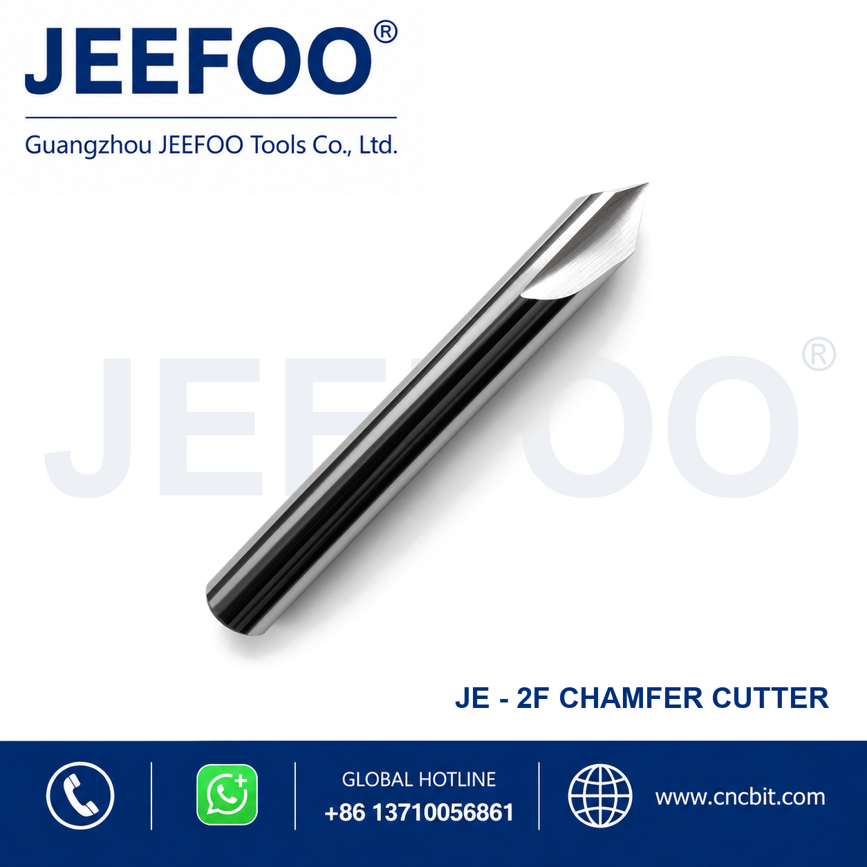 two spiral flute angled cutter