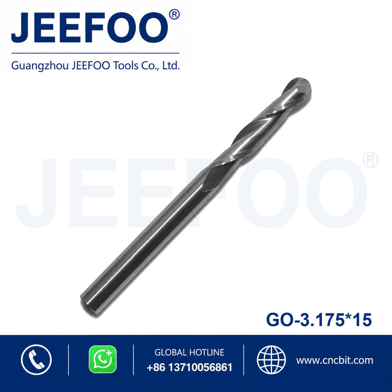 3.175x15 two flute ball nose end mill
