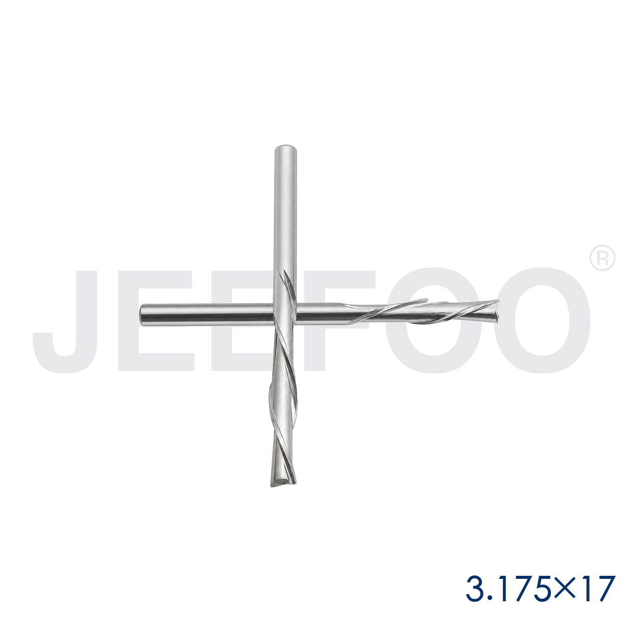 3.175x17 Down Cut Two Spiral Flute Bits detail A