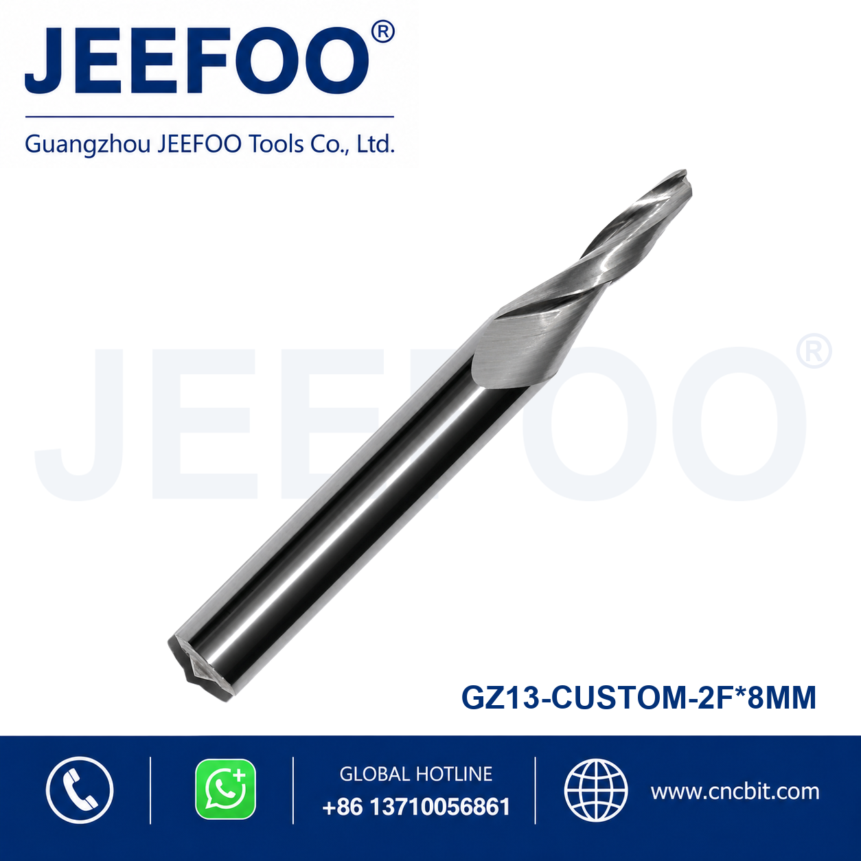 non-standard two flute spiral router bit 8mm
