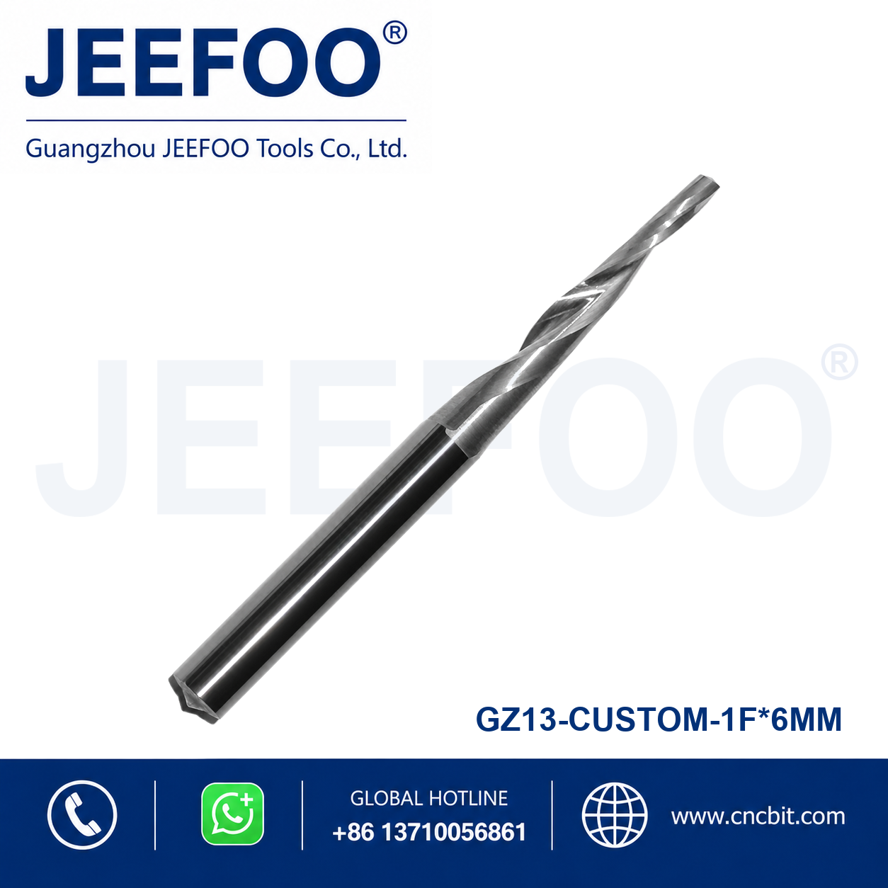 non-standard single flute spiral milling bit 6mm