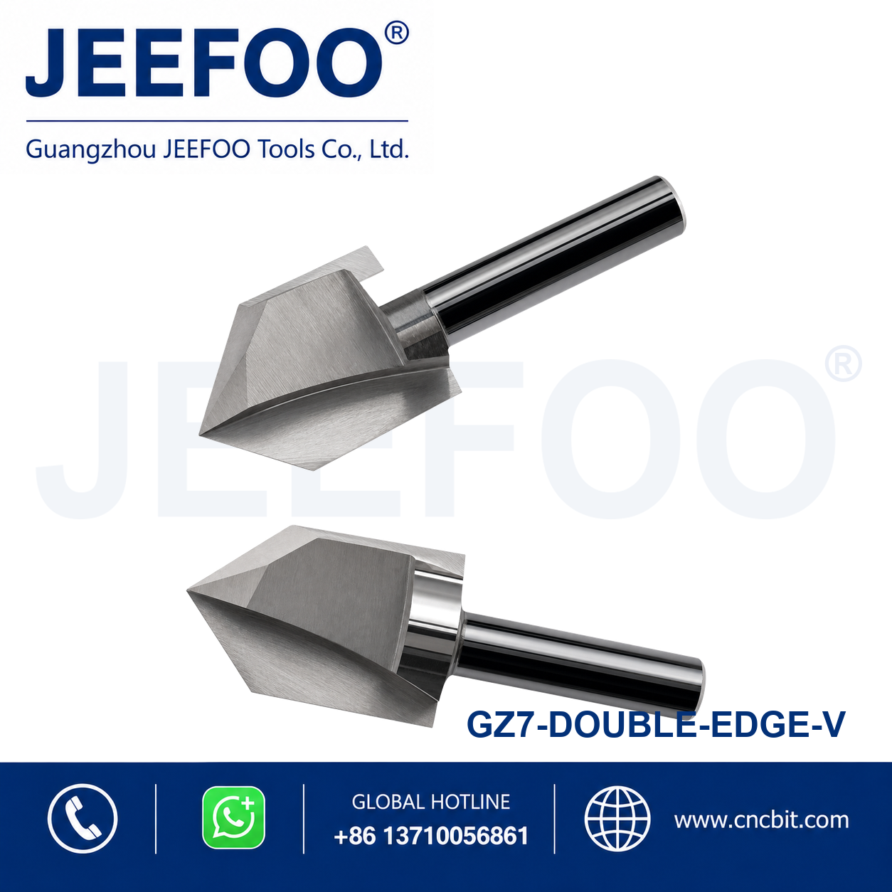 GZ7 solid double edge V router bit