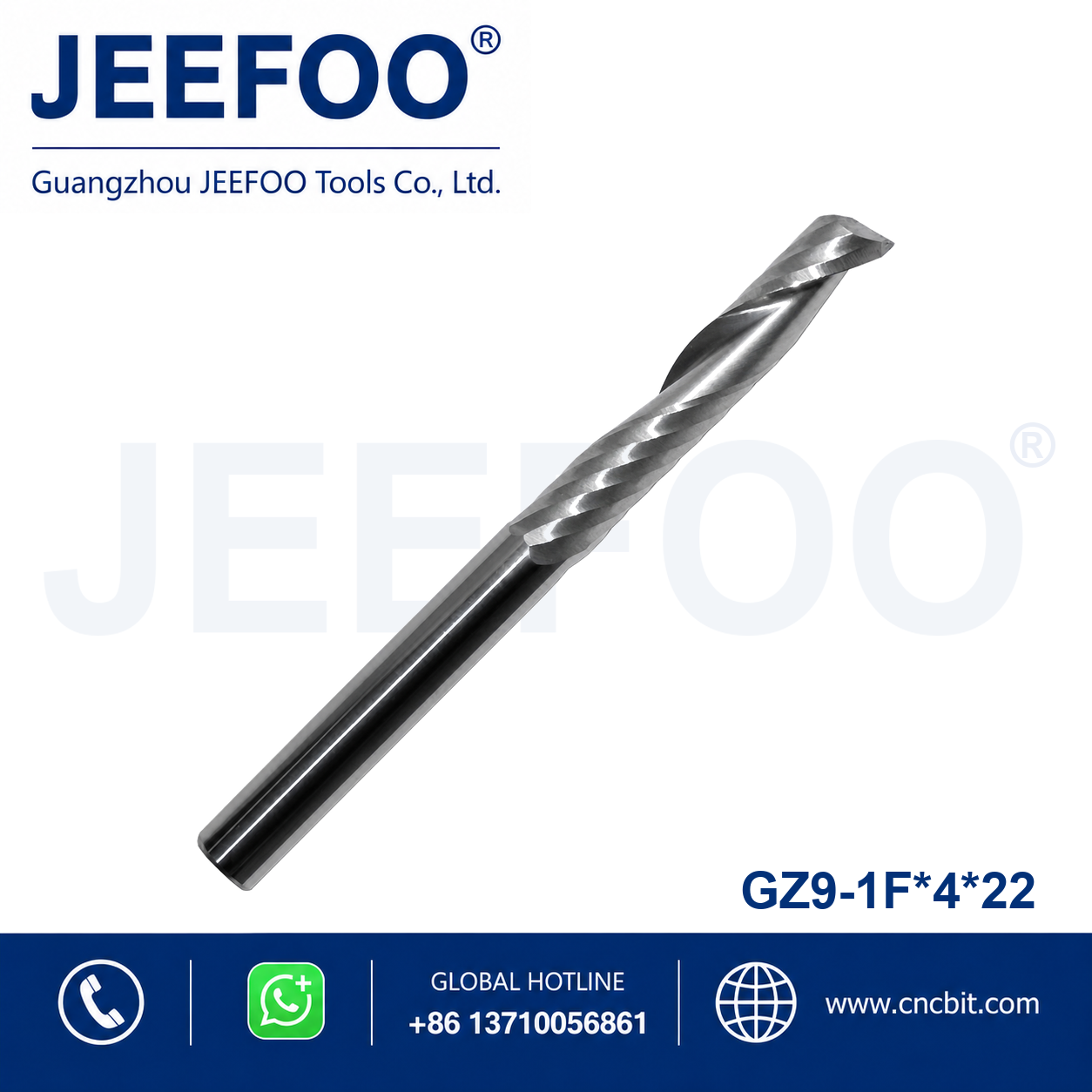 single flute spiral profile end mill 4x22