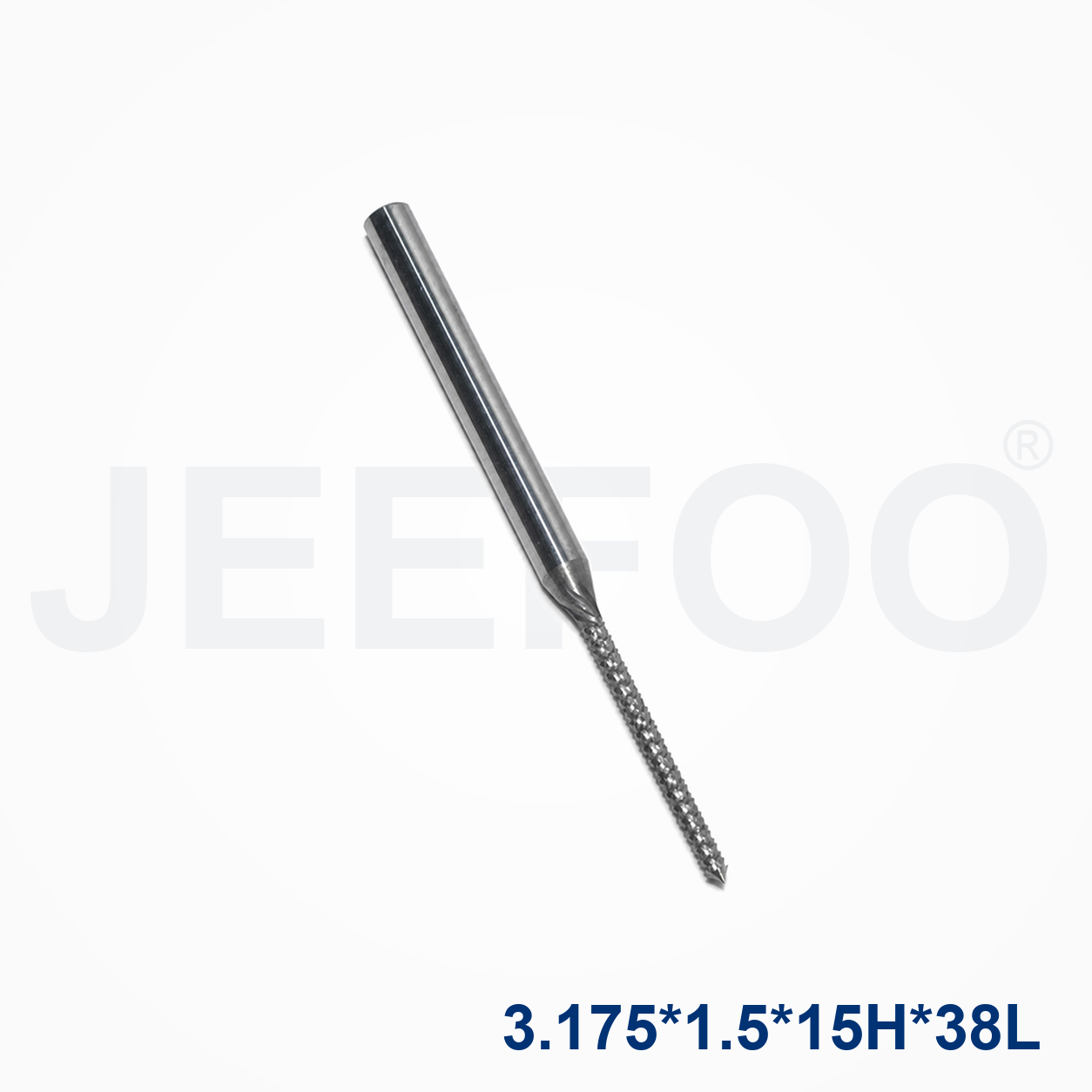 XE 3.175xd1.5x15Hx38L PCB Router Bit detail 2
