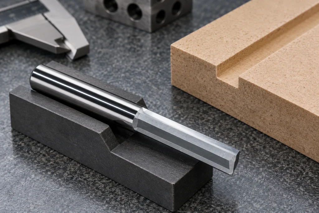 GM straight-flute router bits pocket floor and wall finish inspection